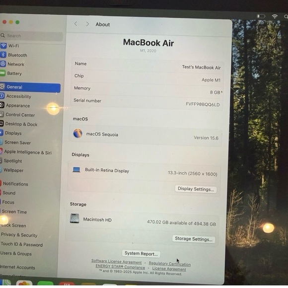 2020 Apple MacBook Air - M1 Rose Gold 13.3 “ - Picture 5 of 14